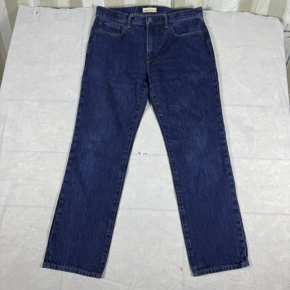 Gap 1969 Straight Leg‎ Jeans Mens Dark Blue Denim Everyday Outdoor Size 33x30